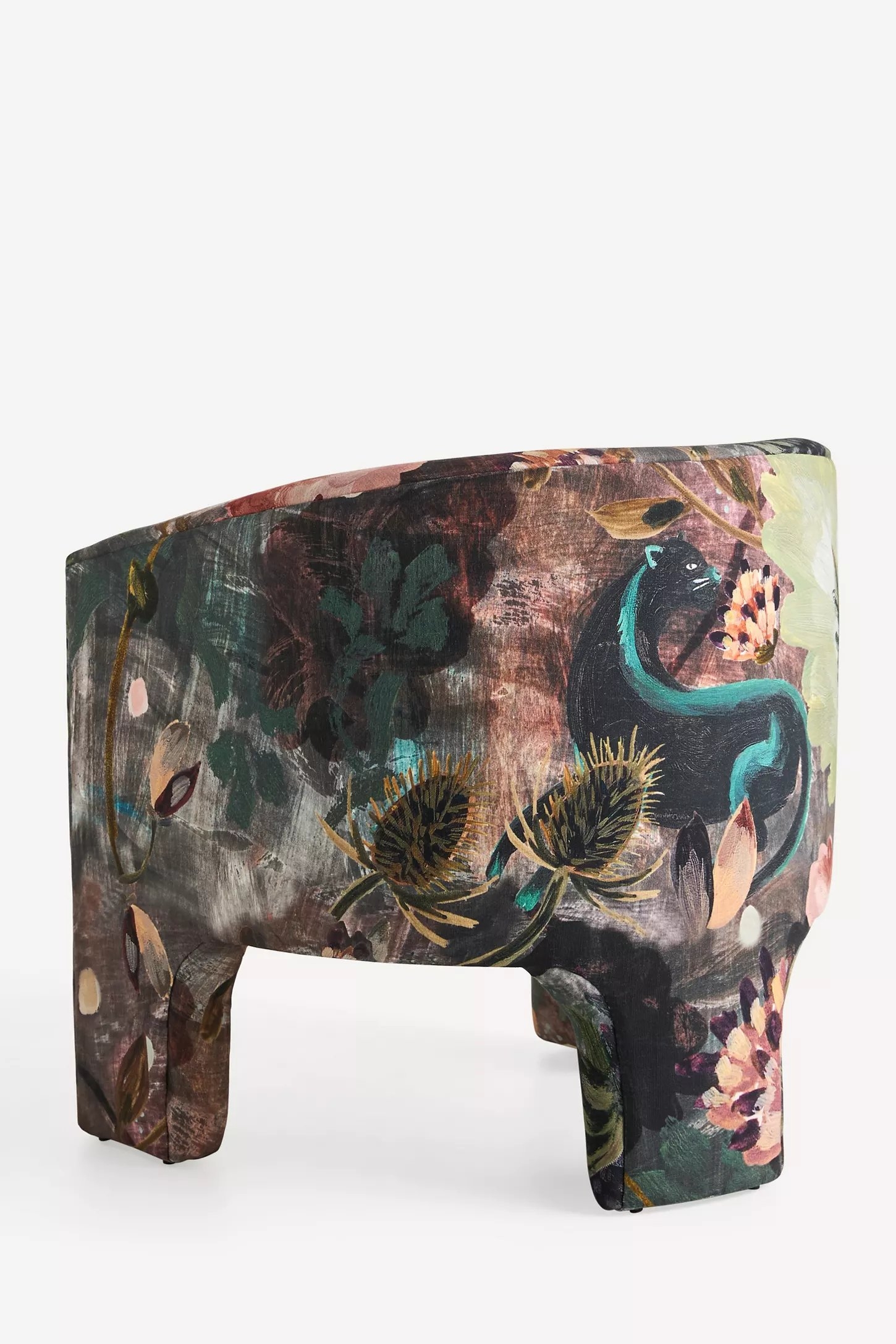 Effie Lena Velvet Tripod Chair - Image 3