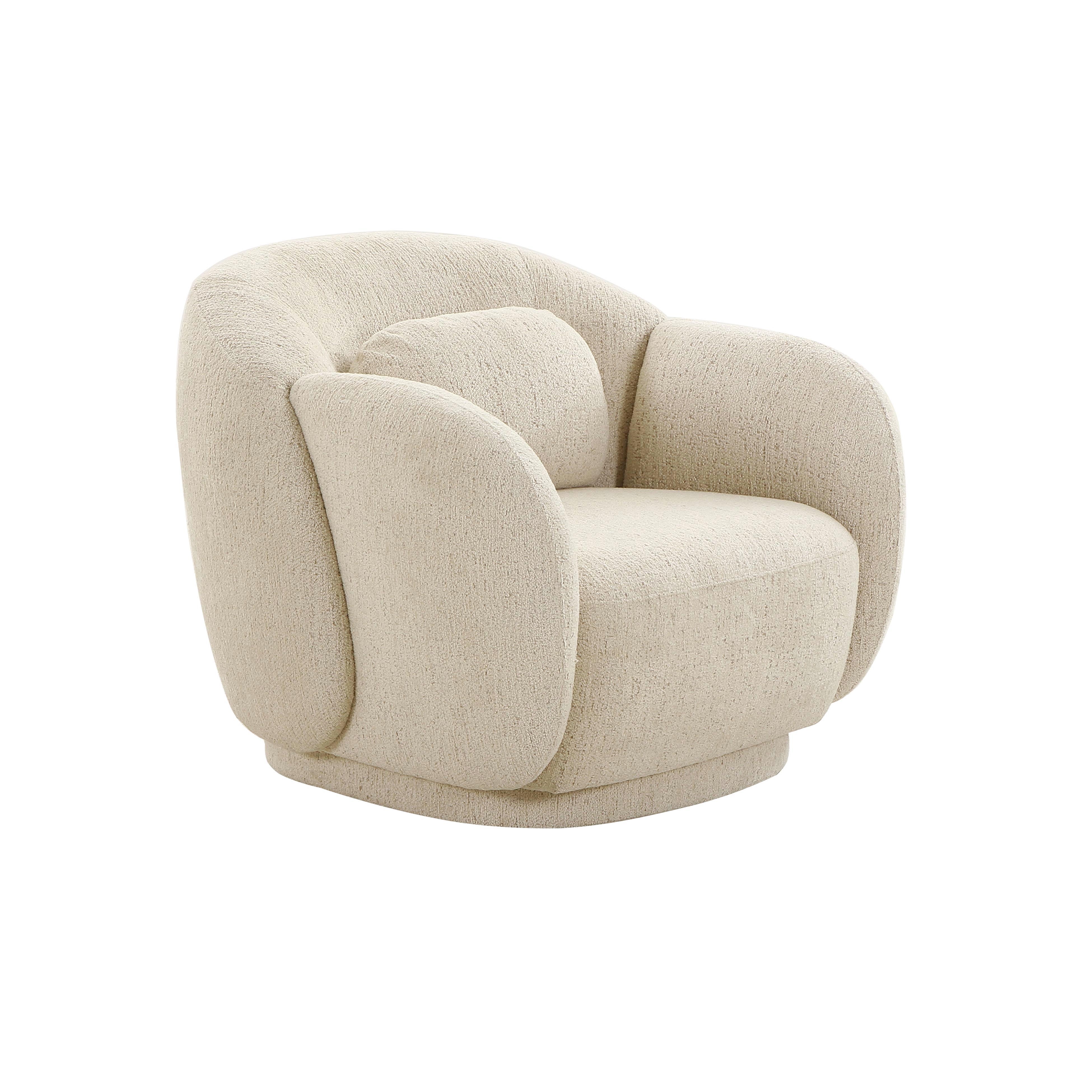 Misty Cream Boucle Accent Chair - Image 1