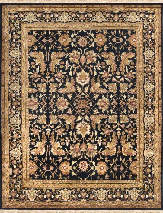 Taj Mahal Brown Indoor 8'6" x 11'6" Handmade Rug - Image 0