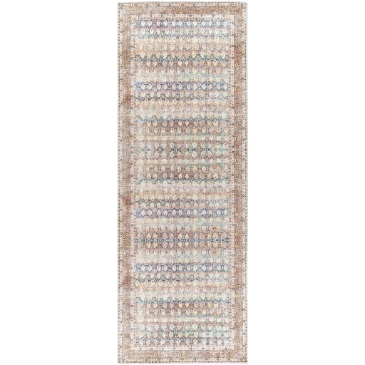 Kemer Beige Indoor 2'7" x 10' Machine Woven Rug - Image 0