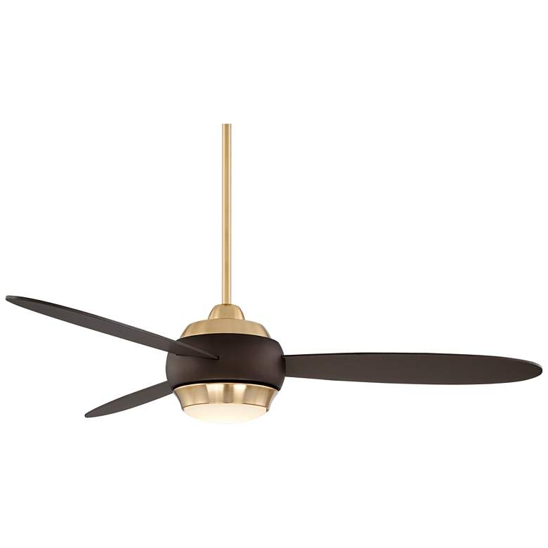 54" Casa Vieja Lynx Soft Brass and Bronze LED Ceiling Fan - Image 4