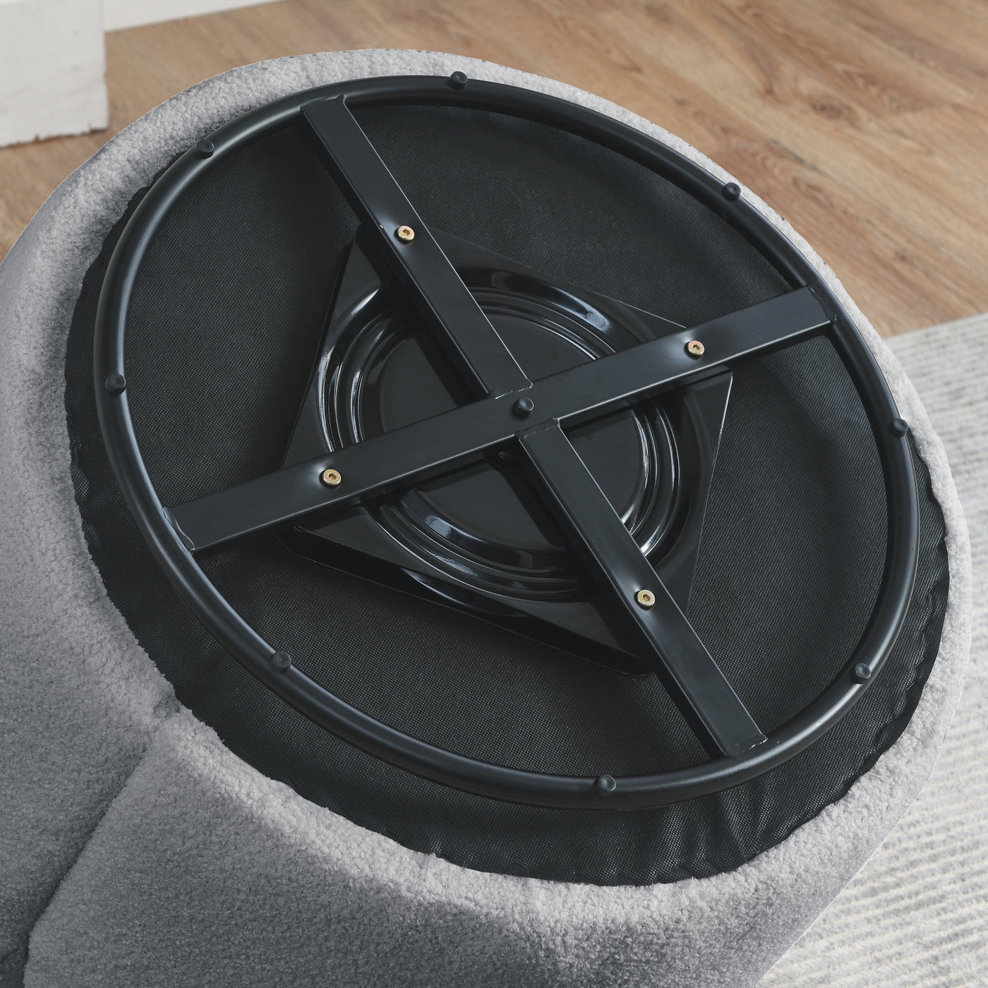 Contour & Co. | Swivel Barrel Accent Chair with Ottoman - Image 4