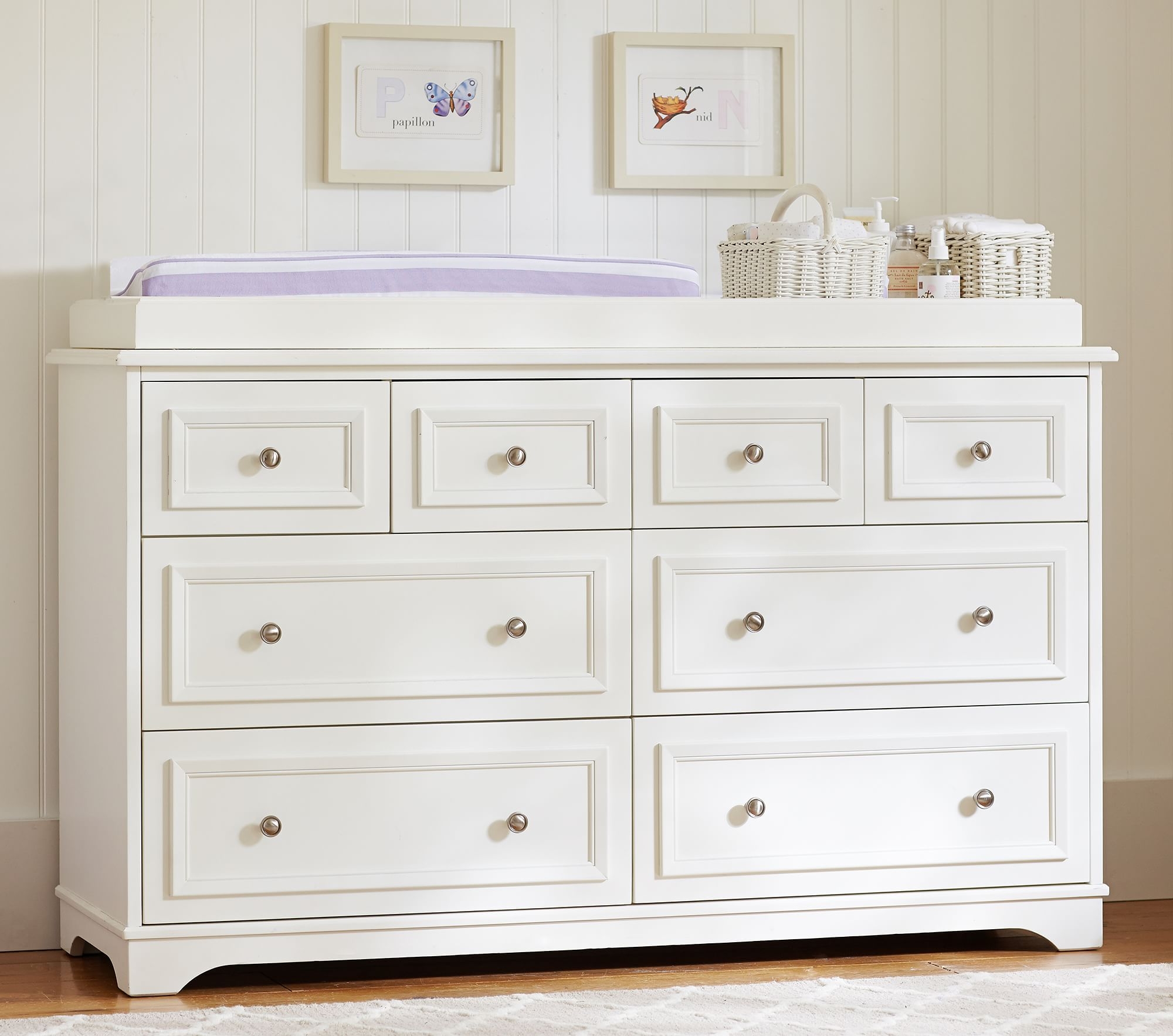 Fillmore Extra-Wide Dresser & Changing Table Topper, Simply White, In-Home Delivery - Image 1