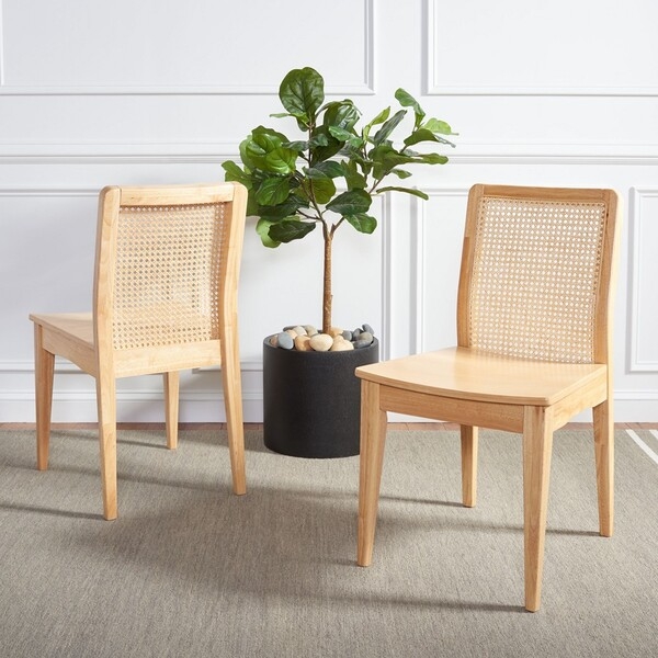 Benicio Rattan Dining Chair - Natural - Safavieh - Image 3