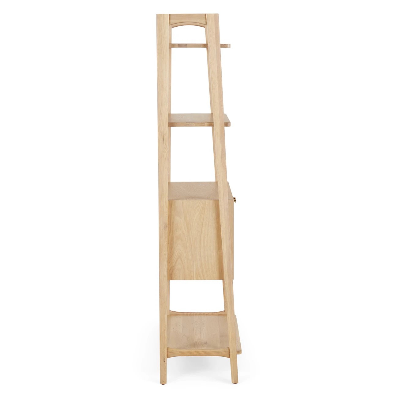 Krossa 31.5" Shelving Unit with Storage - White Oak - Image 3