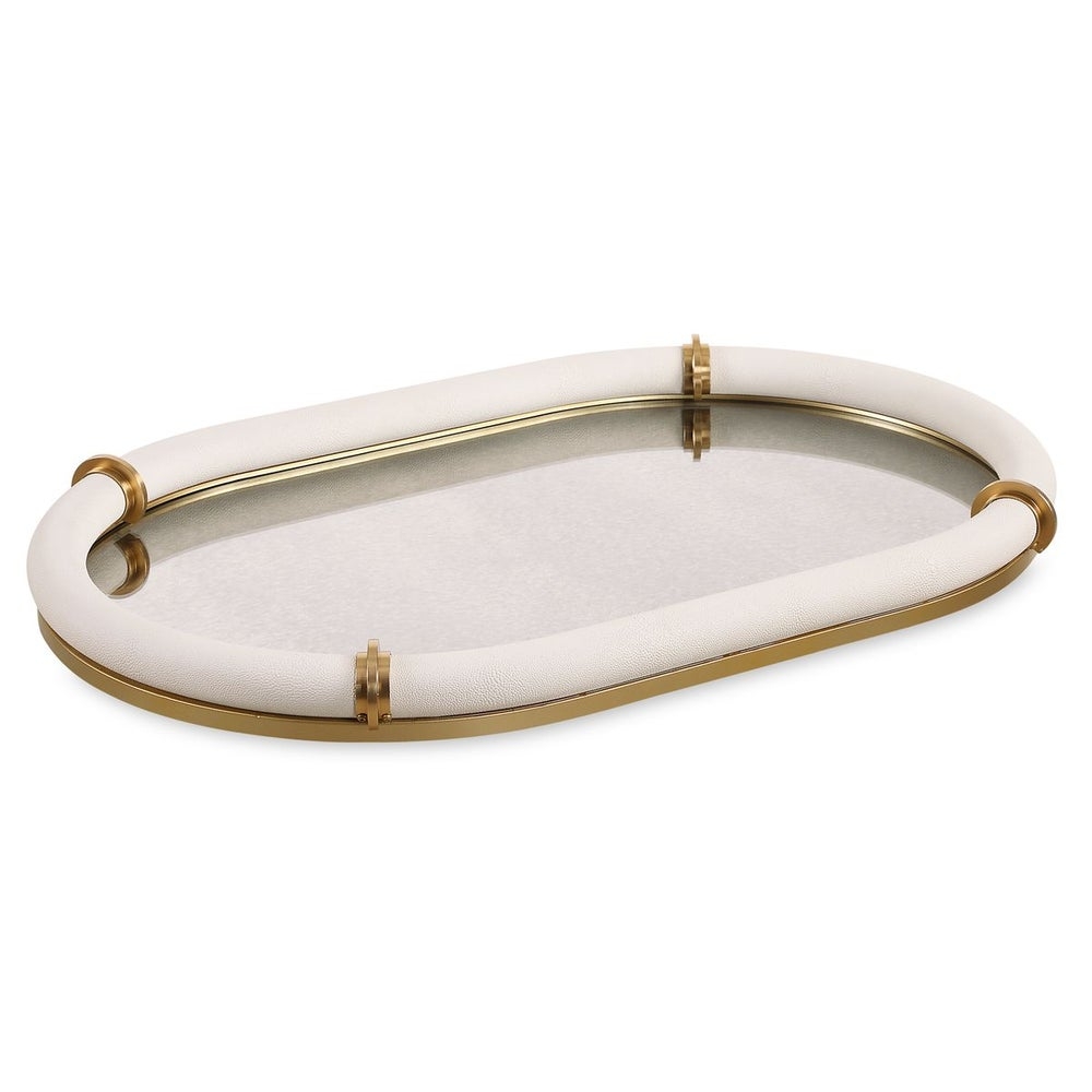 Cyprus Leather Oval Tray - Image 0