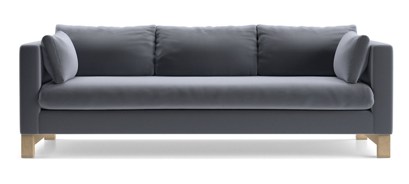 Pacific Bench Track Arm Grande Sofa with Wood Legs - Image 0