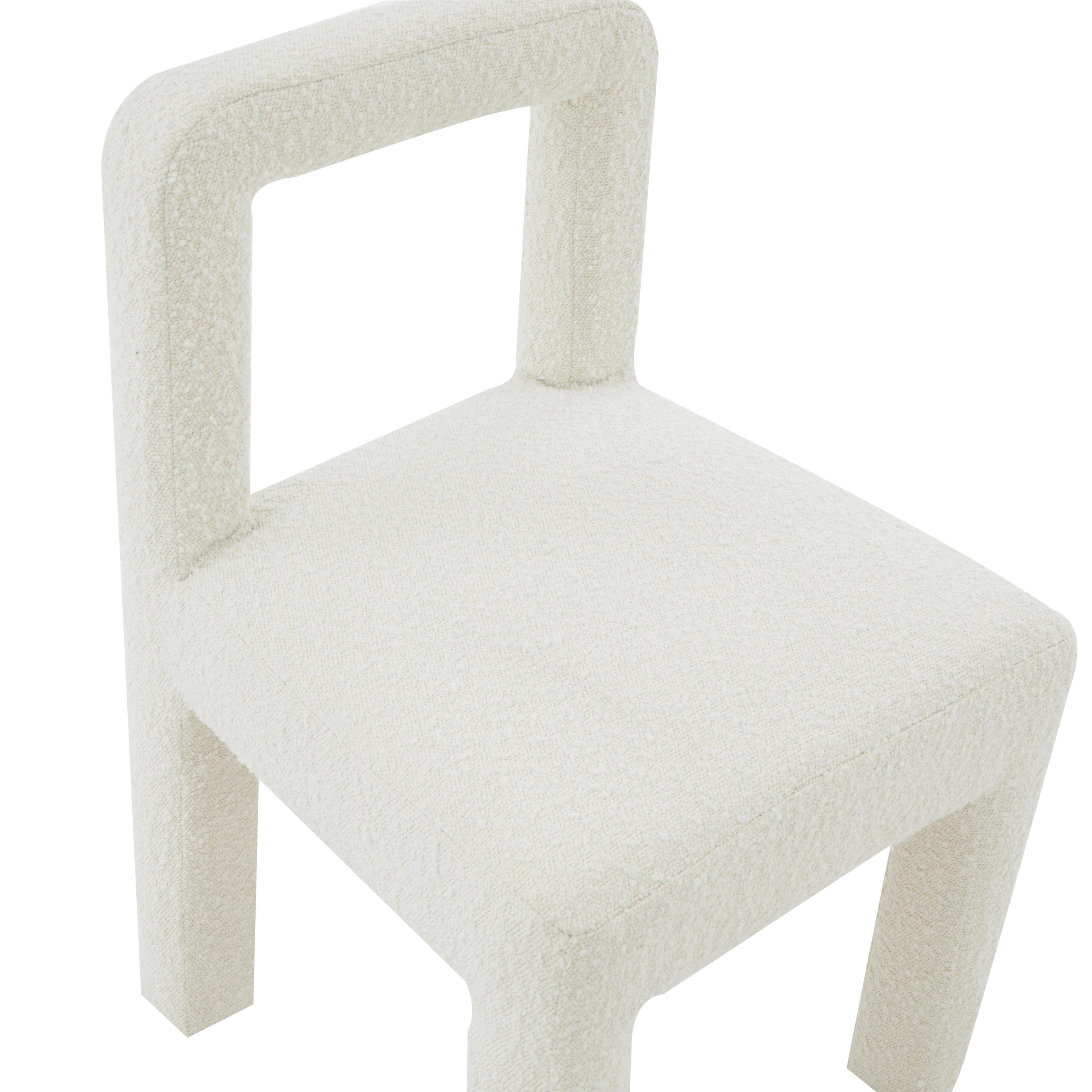 Hazel Cream Boucle Dining Chair - Image 4