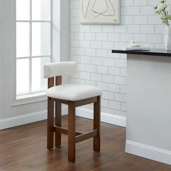 Macey Boucle Counter Stool - Image 1