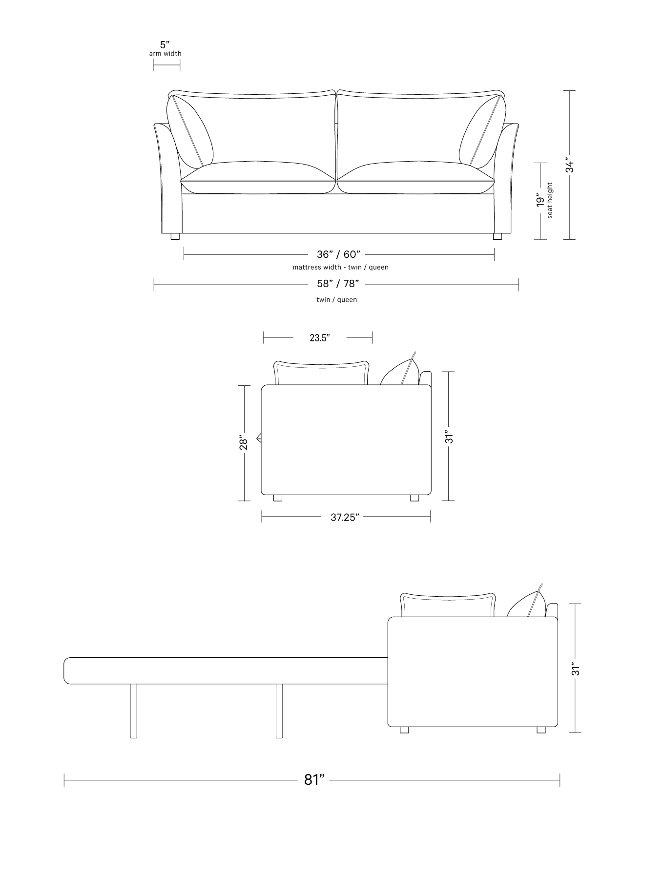 Skylar Sleeper Sofa - Image 5