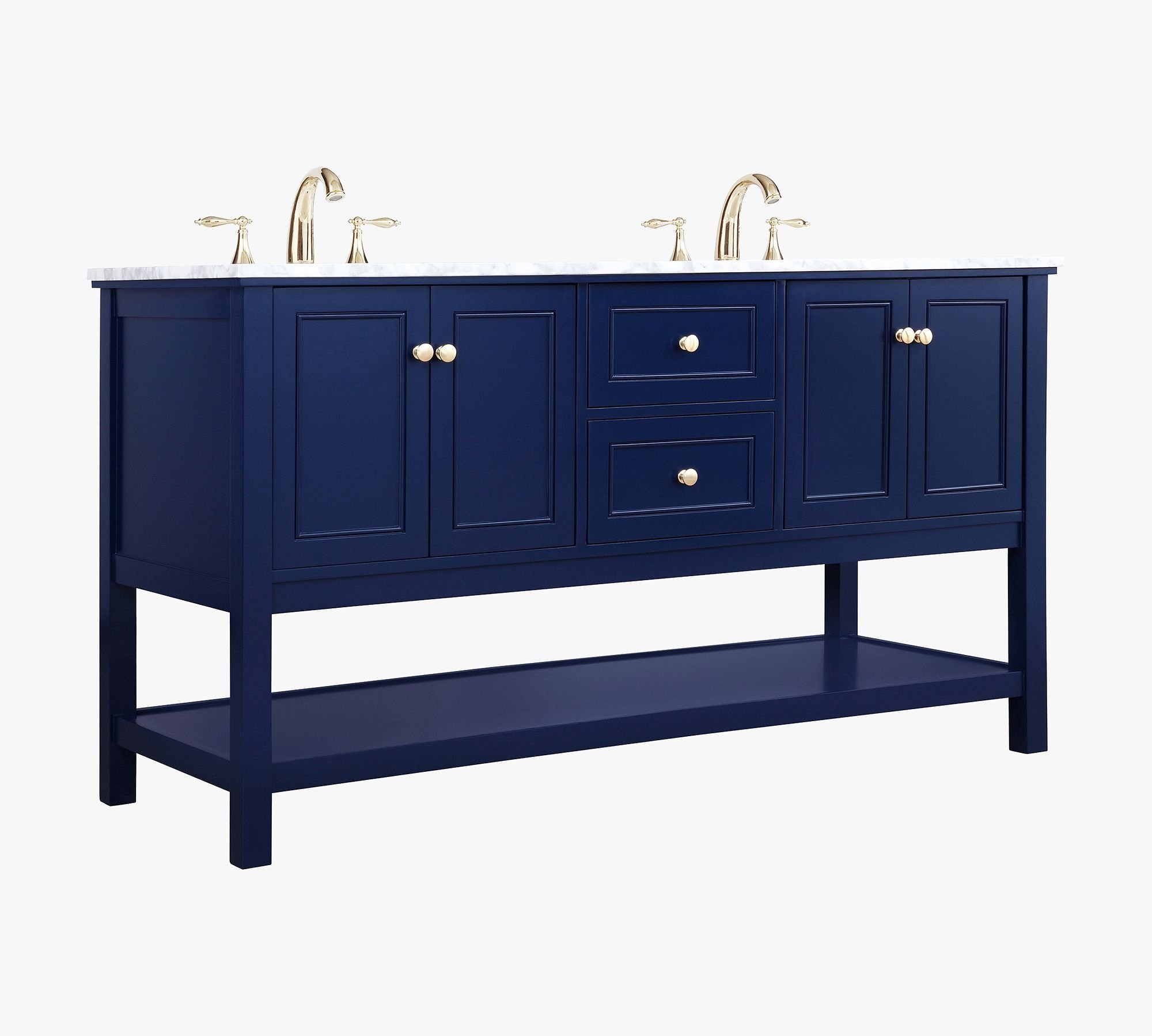 Blue Taryn Double Sink Vanity, 60" - Image 1