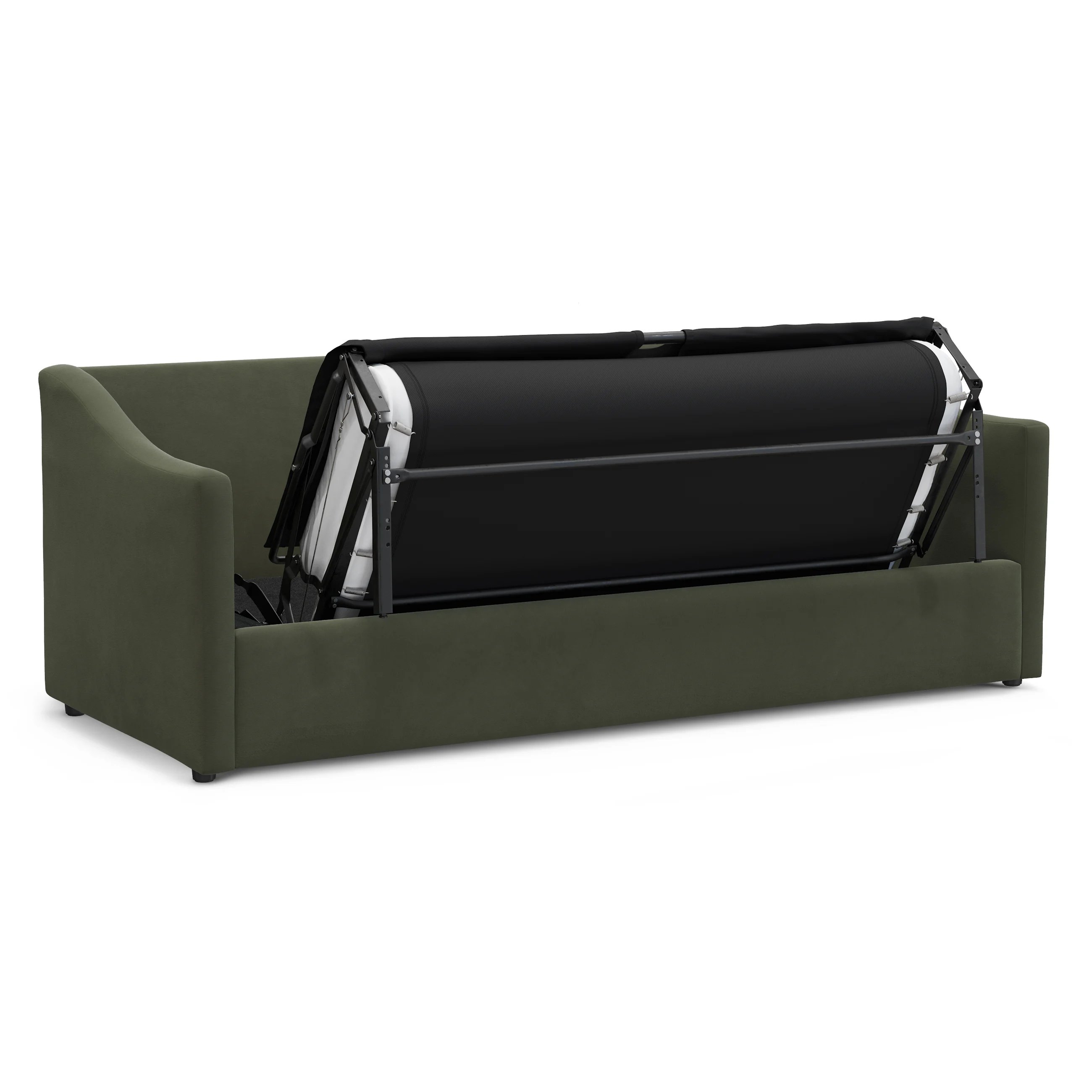 Landry 84.5" Velvet Sofa Bed - Hale Fir Green - Image 3