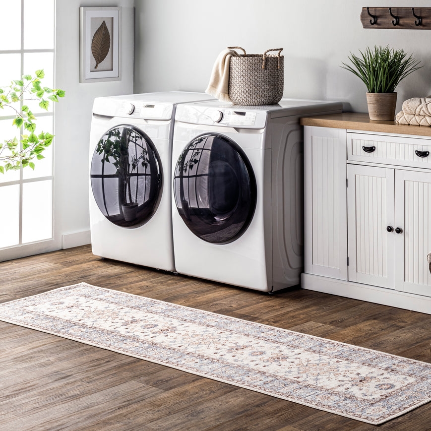 Gemma Machine Washable Transitional Floral Area Rug - Image 0