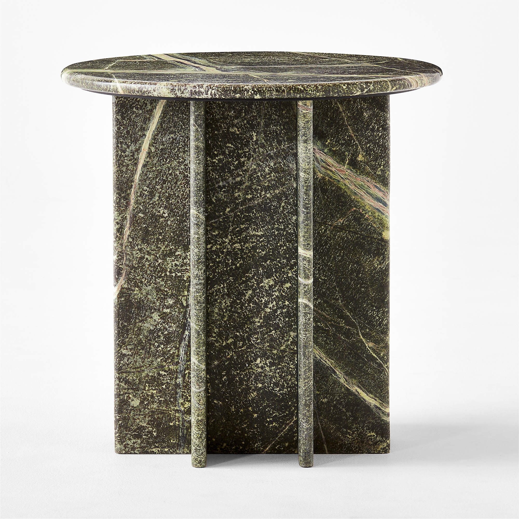 Pasar Round Green Marble Side Table - Image 0