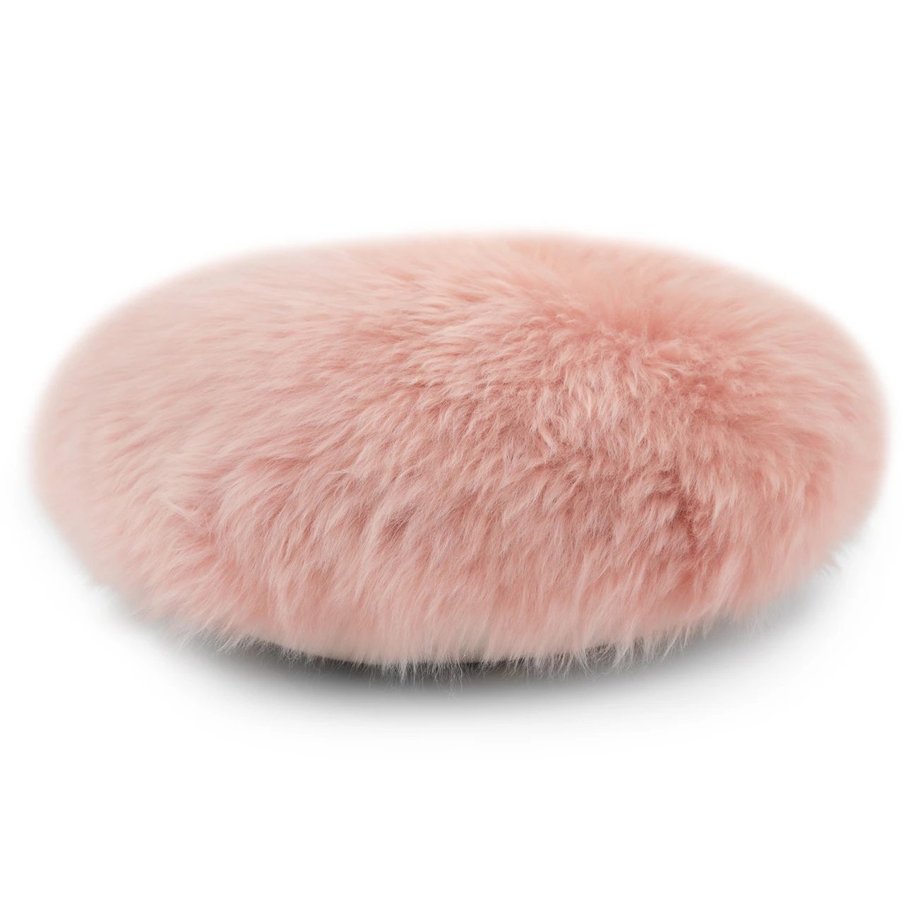 Lanna Round Sheepskin Pillow - Pink - Image 2