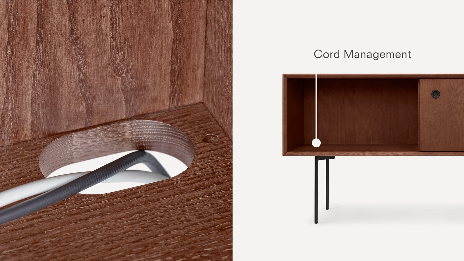 Carta Credenza - Walnut - Wood / Straight Leg - Image 3