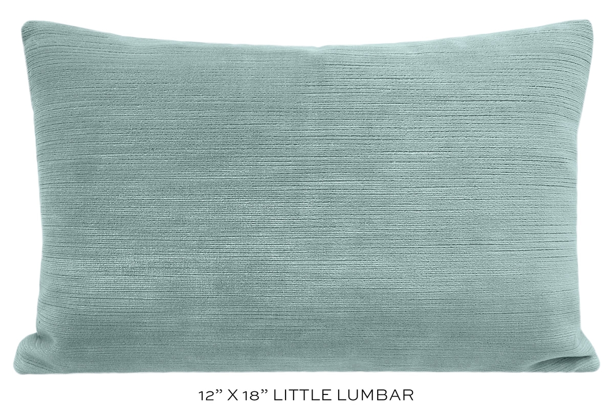 STRIE VELVET // CERULEAN BLUE - LITTLE LUMBAR 12" X 18" - Image 0