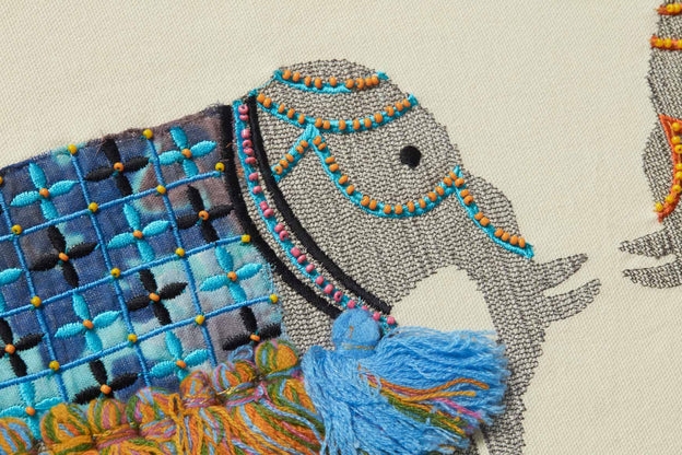 Loloi Fringe Benefits Natural / Multi 2'-5" x 1'-9" Wall Art - Image 1