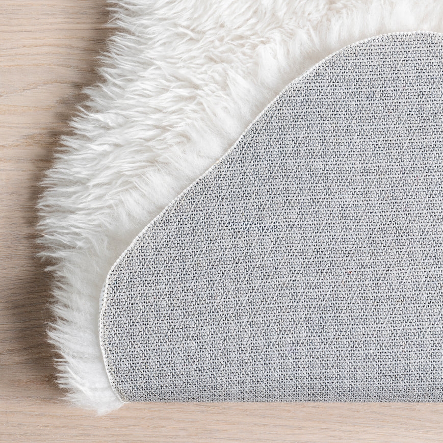 Salome Plush Faux Sheepskin Machine Washable Area Rug - Image 5