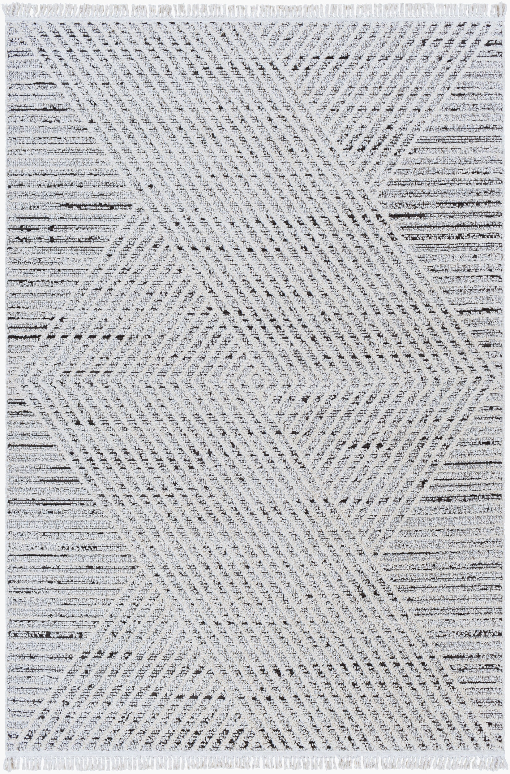 Berlin Gray Indoor 6'7" x 9' Machine Woven Rug - Image 0