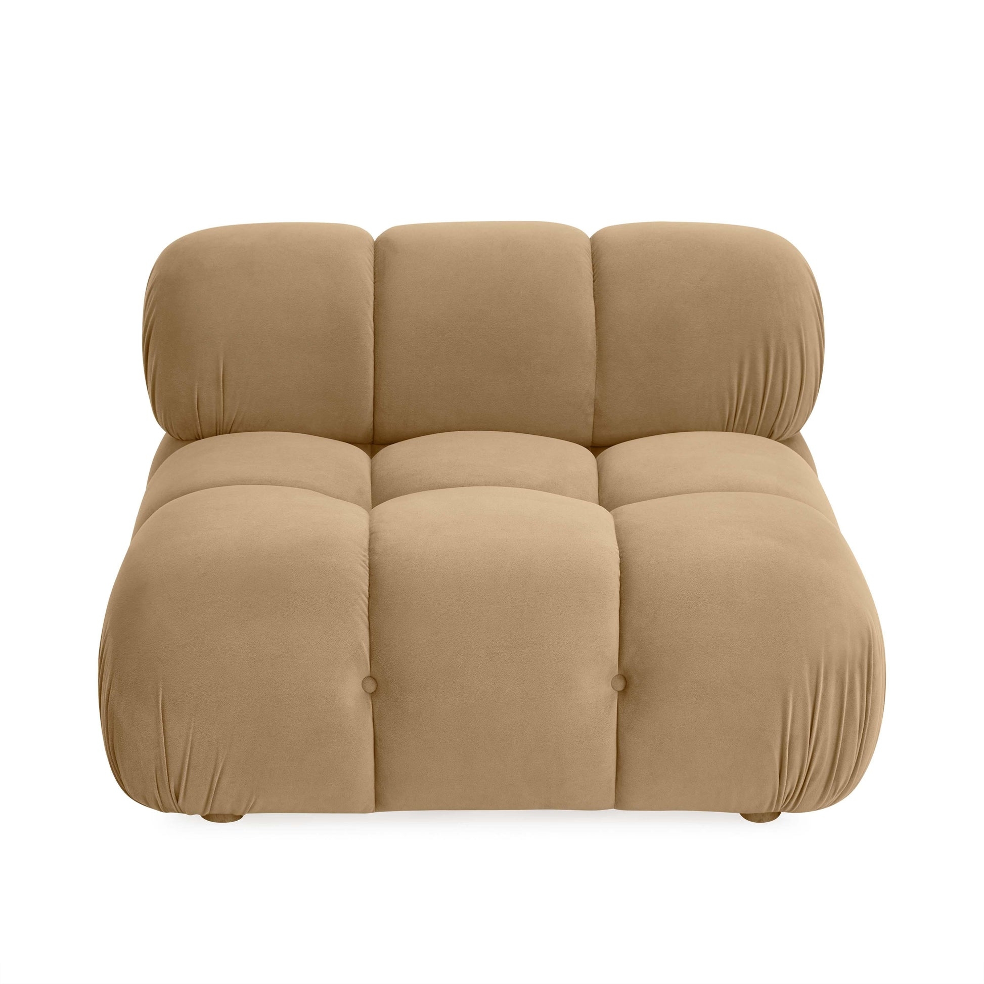Calliope Cafe Au Lait Performance Velvet Modular Armless Chair - Image 2