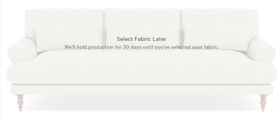 Maxwell Fabric Sofa by Apartment Therapy - Bisque Performance Classic Weave - Oiled Walnut Tapered Turned Wood Leg - 90"W x 42"D - Bench Cushion - Down Alternative Fill - Image 0