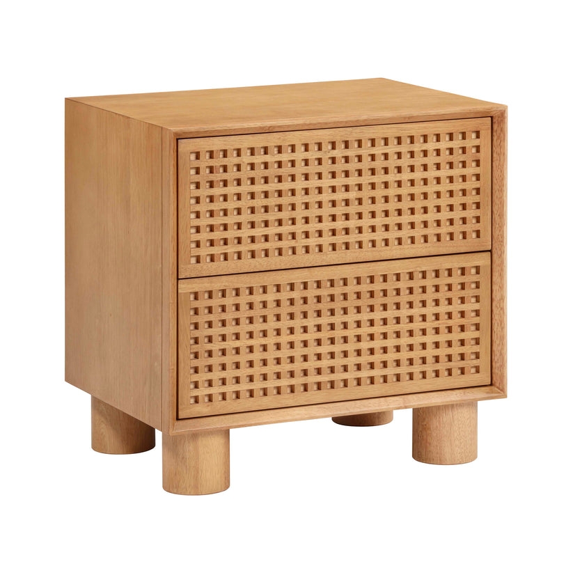 Miles Natural Wood Nightstand - Image 0