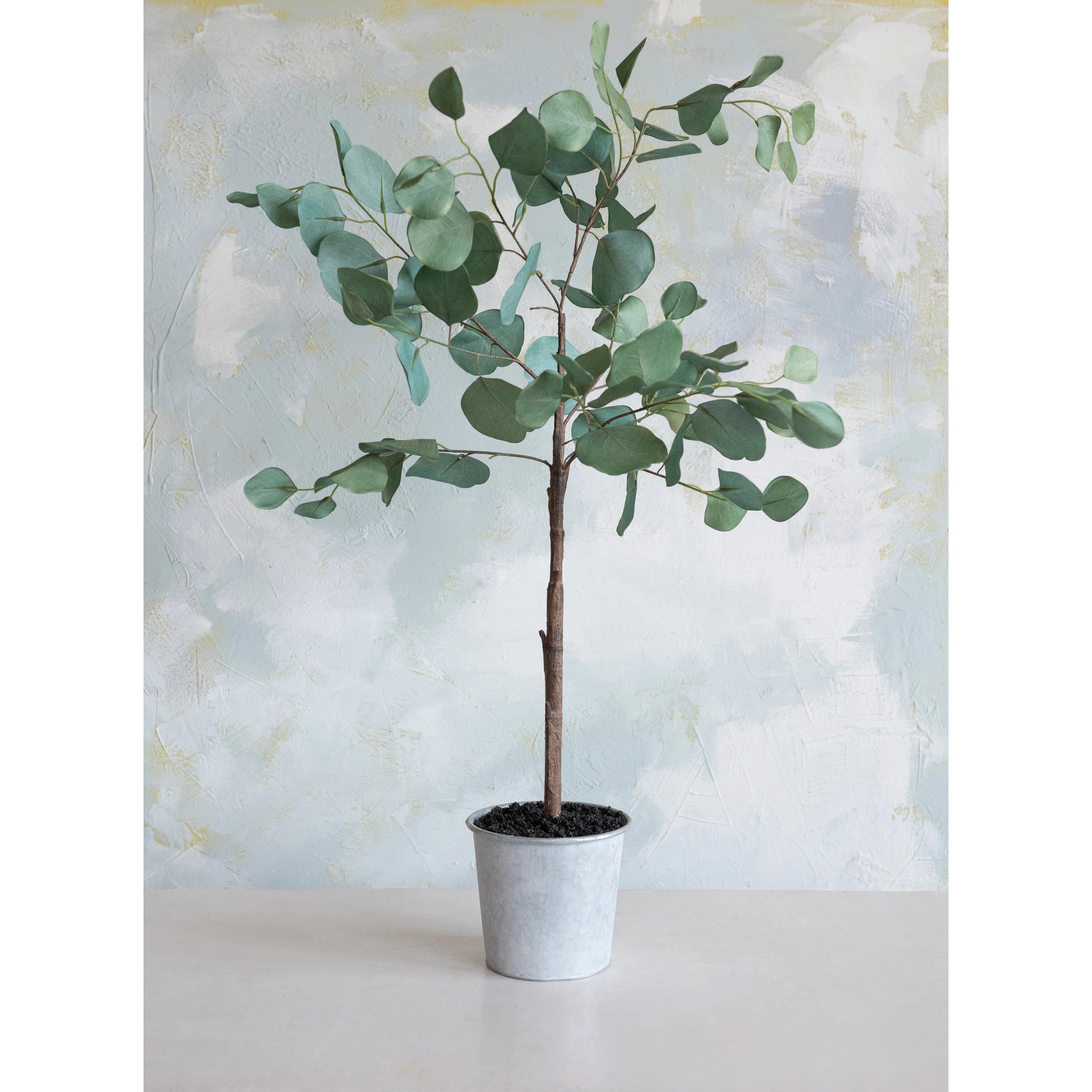 Faux Eucalyptus Tree in Pot - Image 1