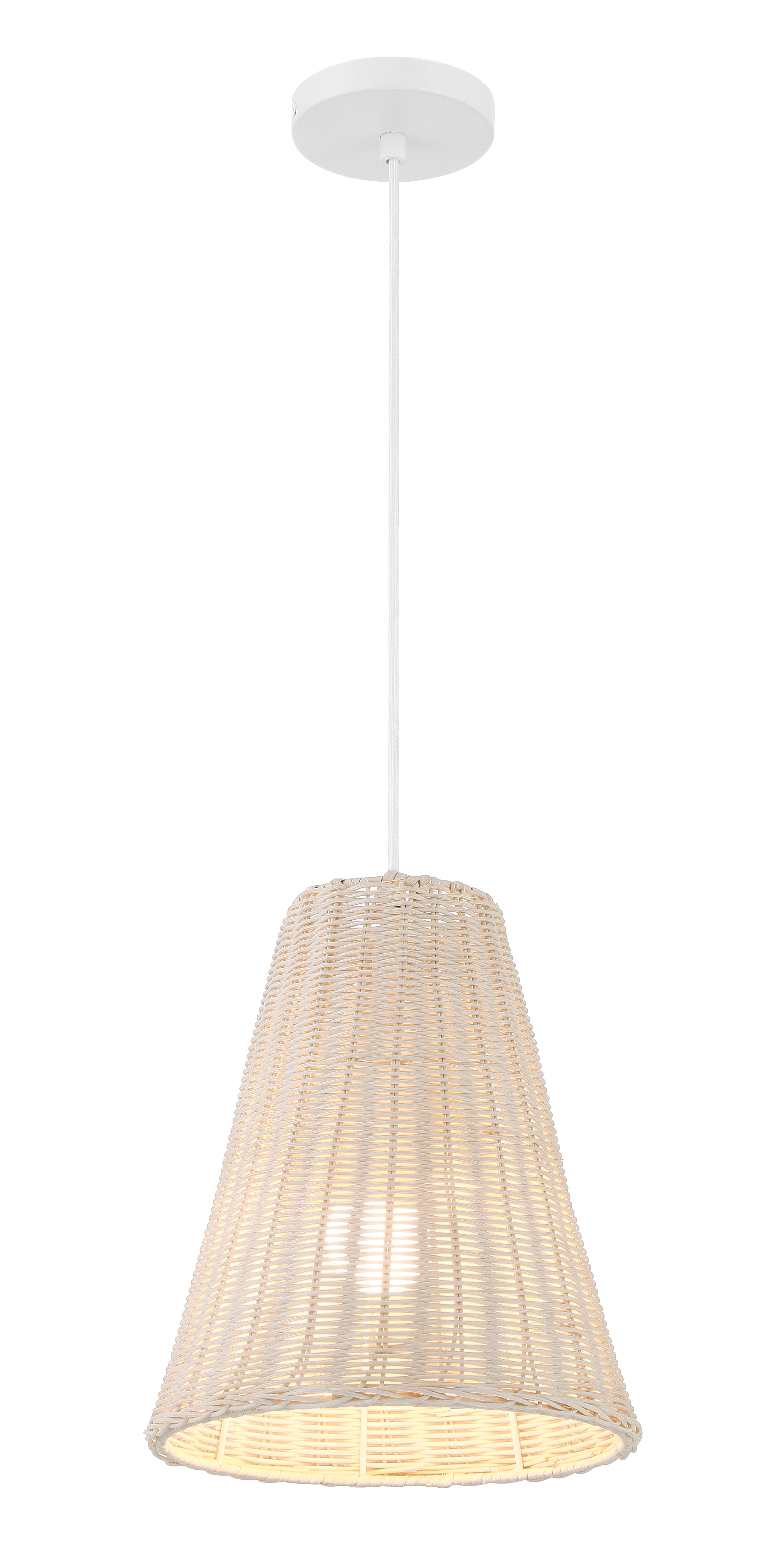 Sonoma Pendant | 10.25" | White Wicker - Image 4