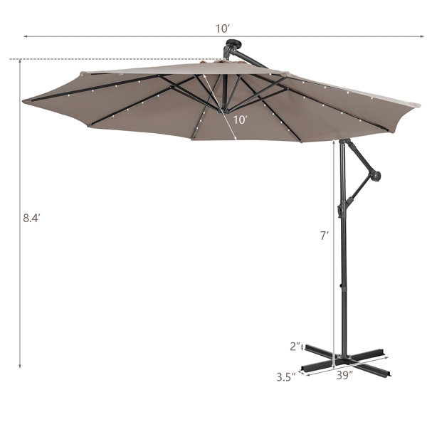 Goodspeed 120'' Lighted Cantilever Umbrella - Image 5