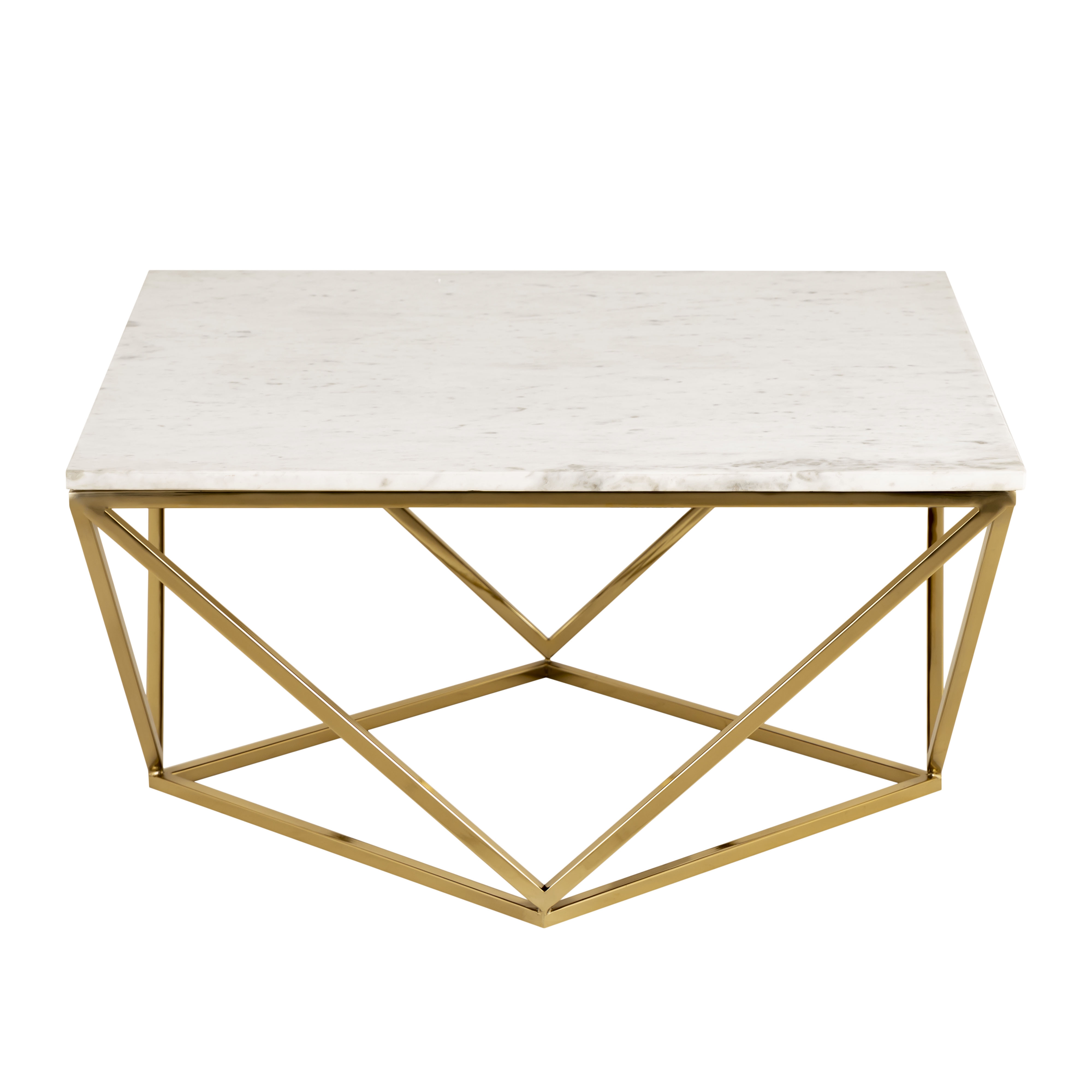 Rebecca White Marble Coffee Table - Image 3