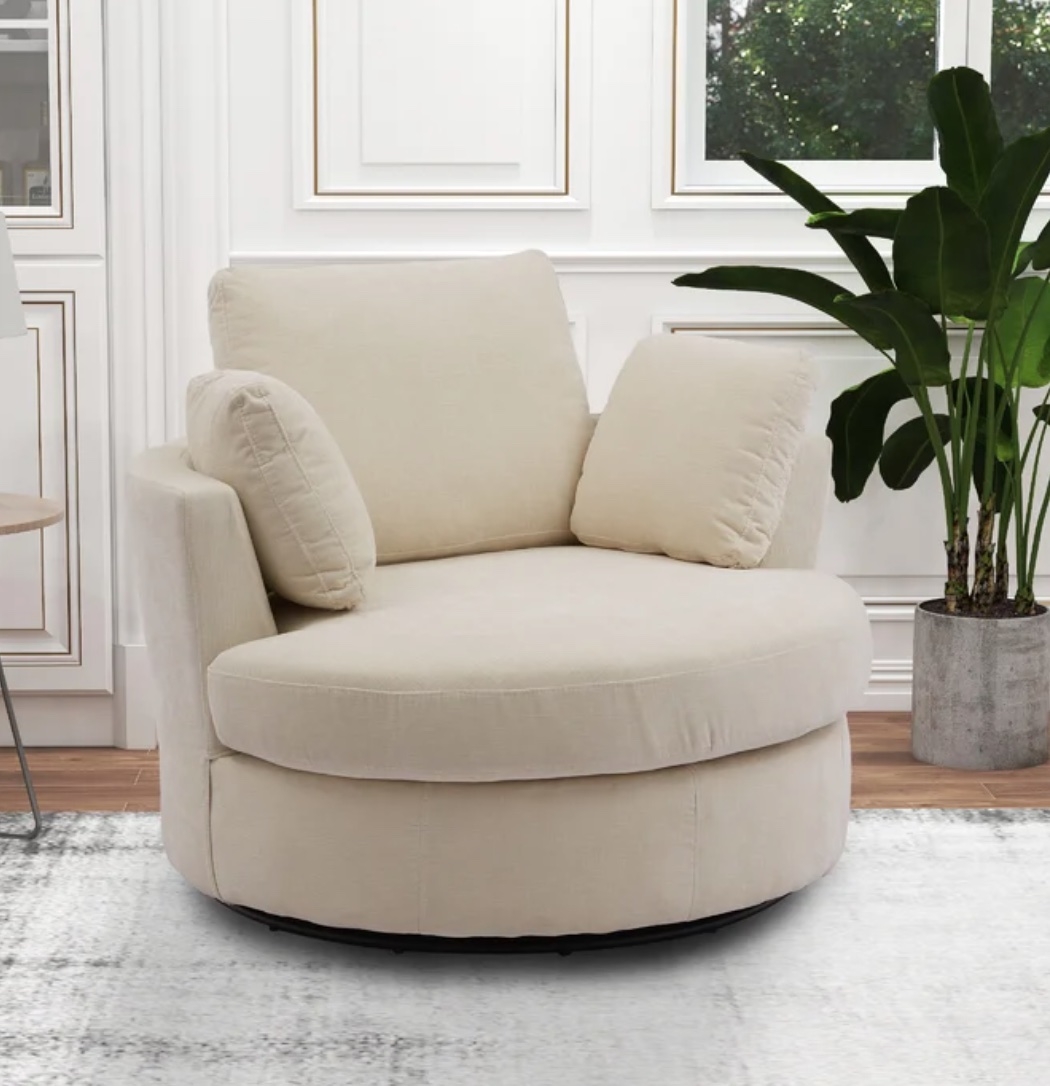 Dahlonega 42" Wide Swivel Barrel Chair - Image 2
