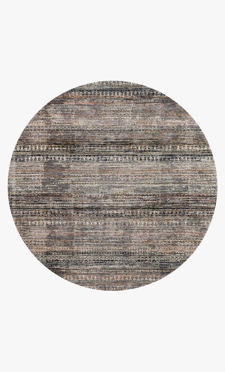 Loloi Theia Grey / Multi 7'-10" x 7'-10" Round - Image 0