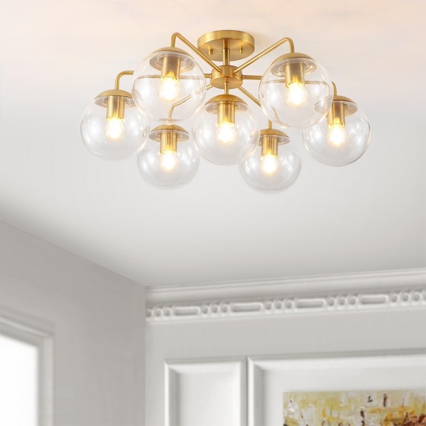 Camdyn 7Lt 25" Flush Mount - Brass - Image 2