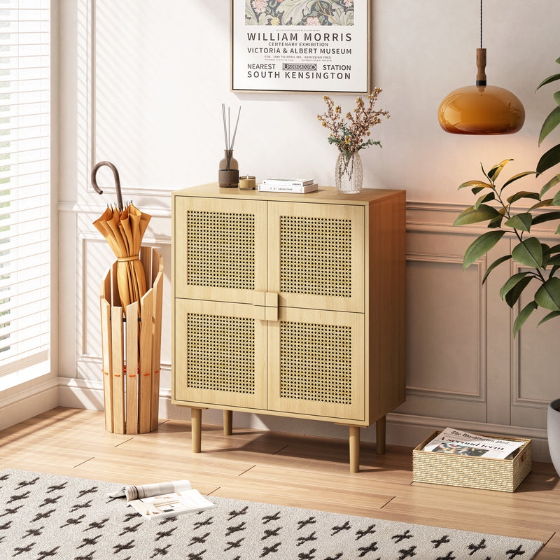 Contour & Co. | Rattan Mesh Entryway Storage Accent Cabinet - Image 2
