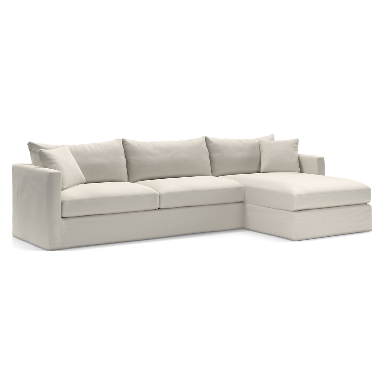 Willow II Slipcovered 2-Piece Right-Arm Chaise Sectional Sofa - Image 0