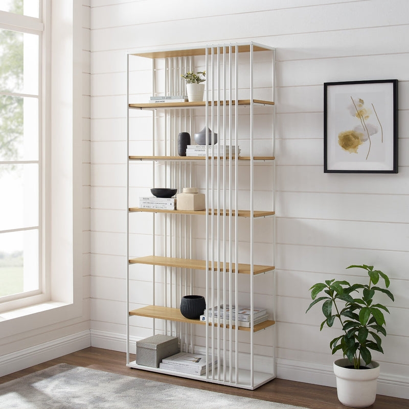 Vulcan 79" Minimalist Open Slat Bookshelf - Image 0