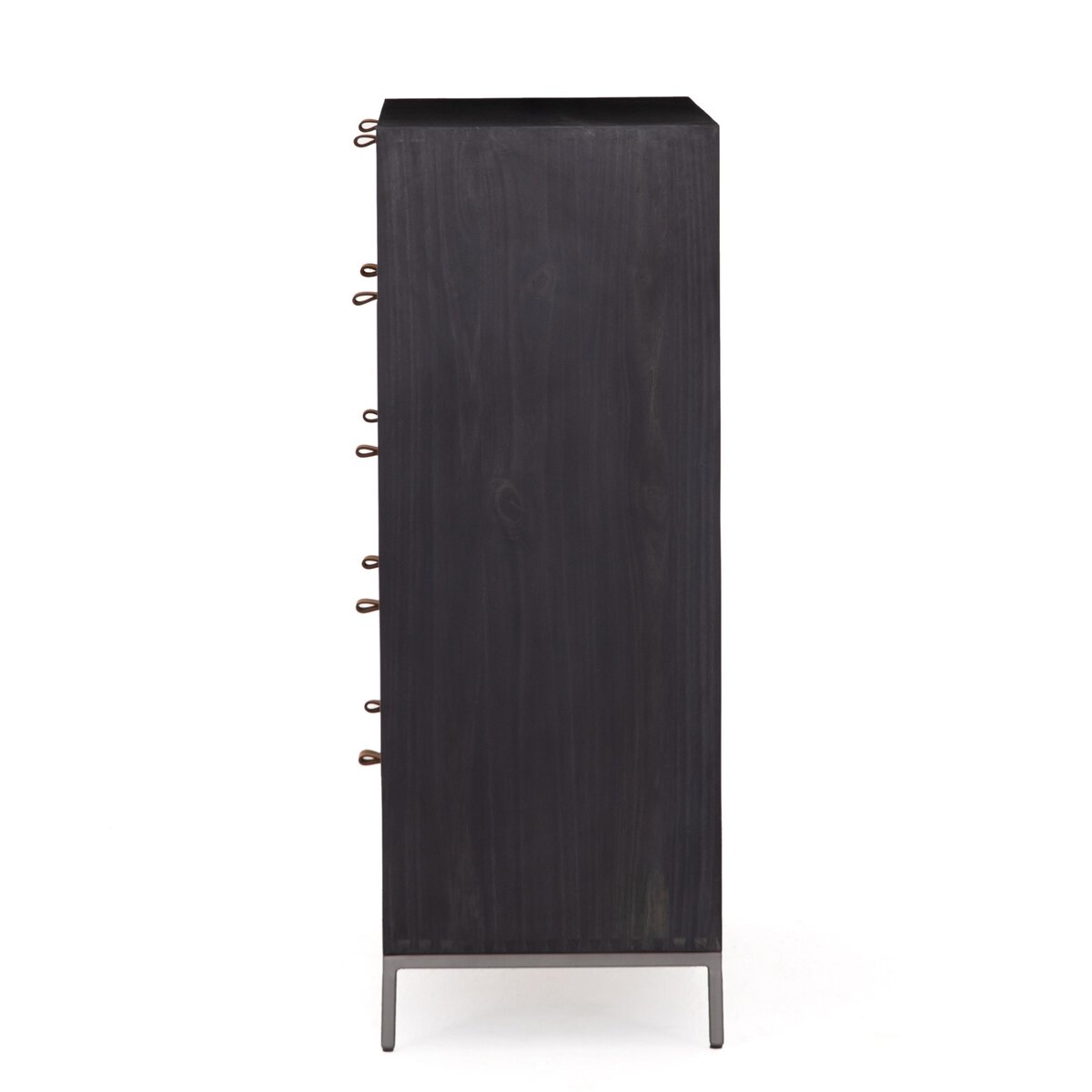 Trey 5 Drawer Dresser-Black Wash Poplar - Image 1