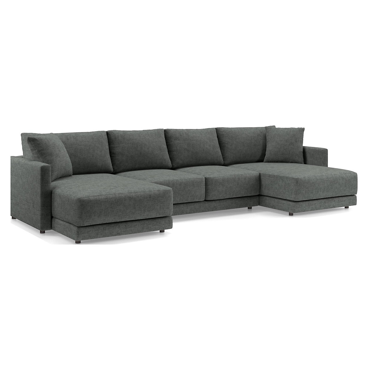 Gather Deep 3-Piece Wide Double Chaise Sectional Sofa - Image 0