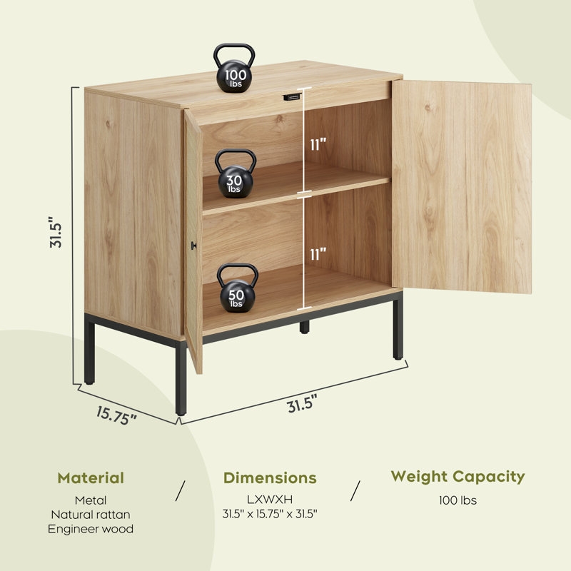 Acelynn 31.5'' Wide Sideboard (Set of 2) - Image 1