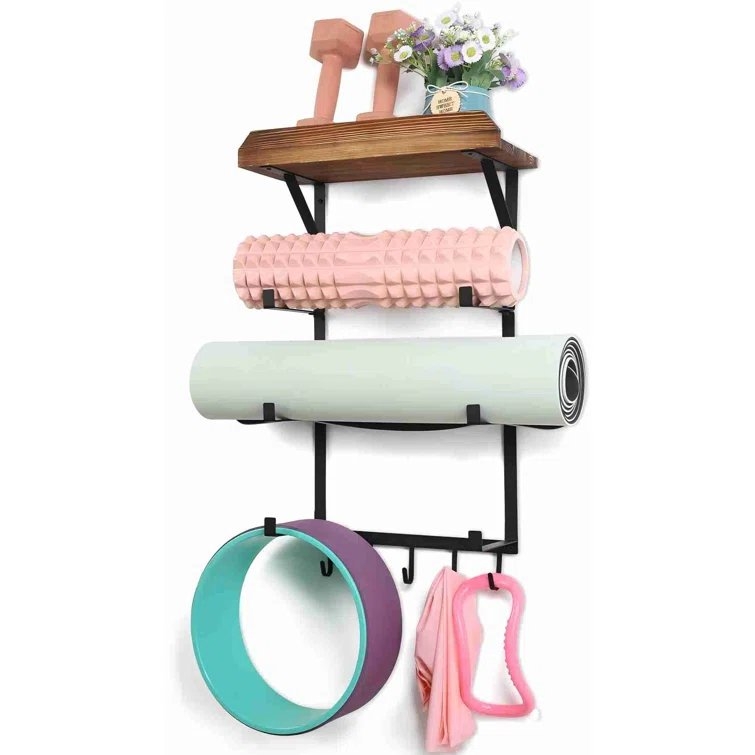 Wall Mount Yoga Mat Rack Home Gym Accessories, Carbonized Black  Wall Mount Yoga Mat Rack Home Gym Accessories, Carbonized Black  Wall Mount Yoga Mat Rack Home Gym Accessories, Carbonized Black  Wall Mount Yoga Mat Rack Home Gym Accessories, Carbonized Bl - Image 0