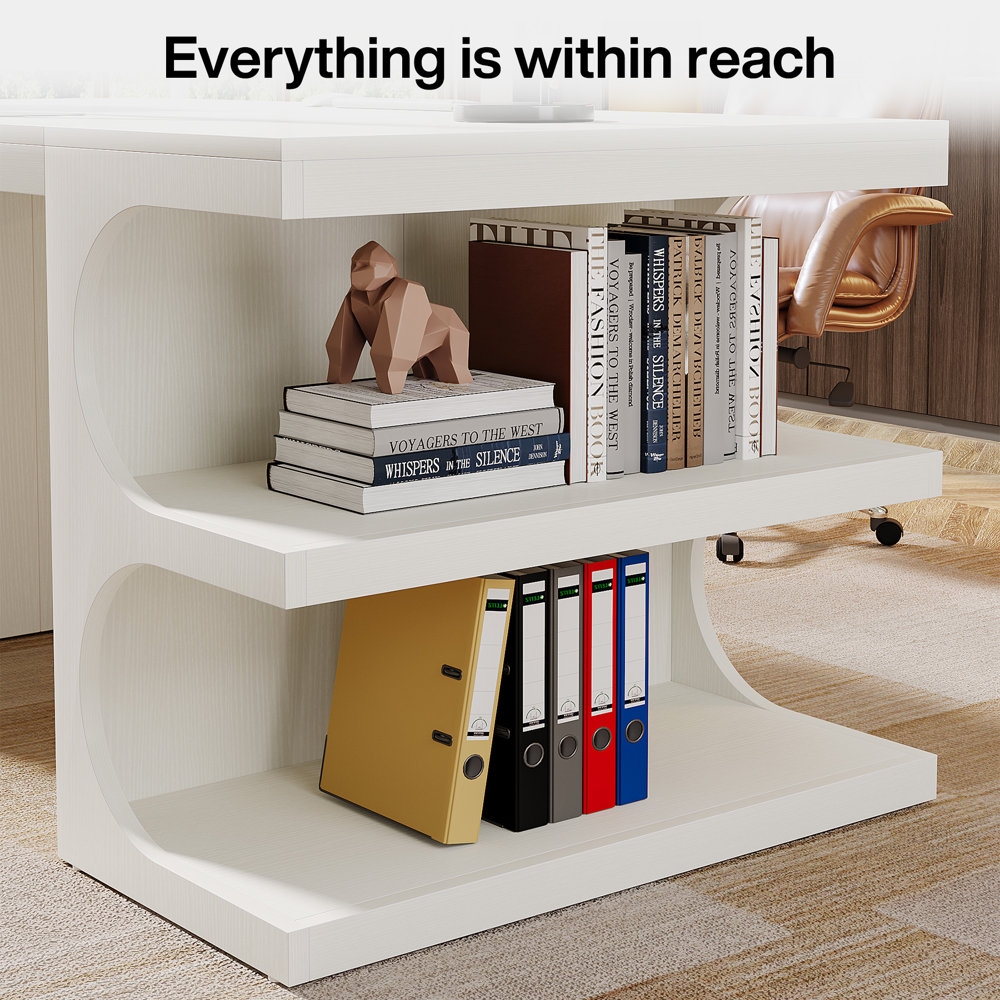 Wooden Large Computer Desk for Home Office - Image 2