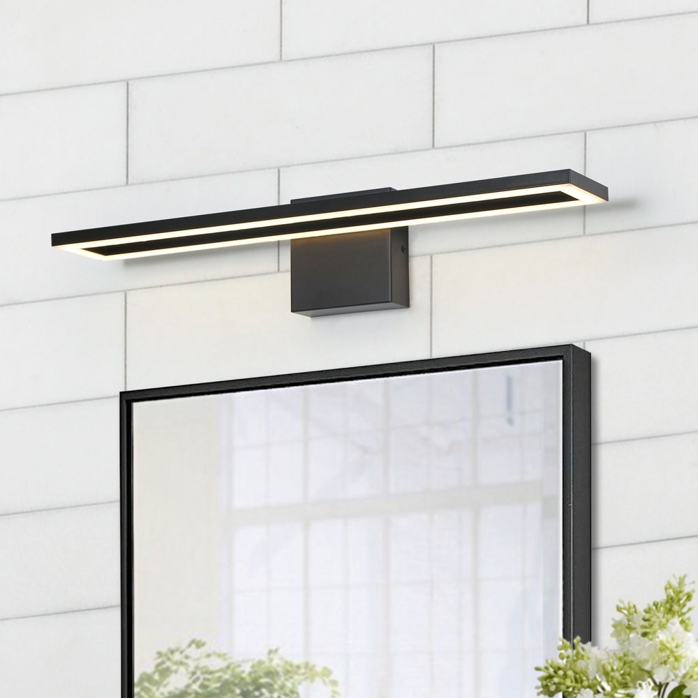 Changanbi 24 inches Dimmable Modern LED Vanity Light Black Bath Bar Picture Lighting - Image 1