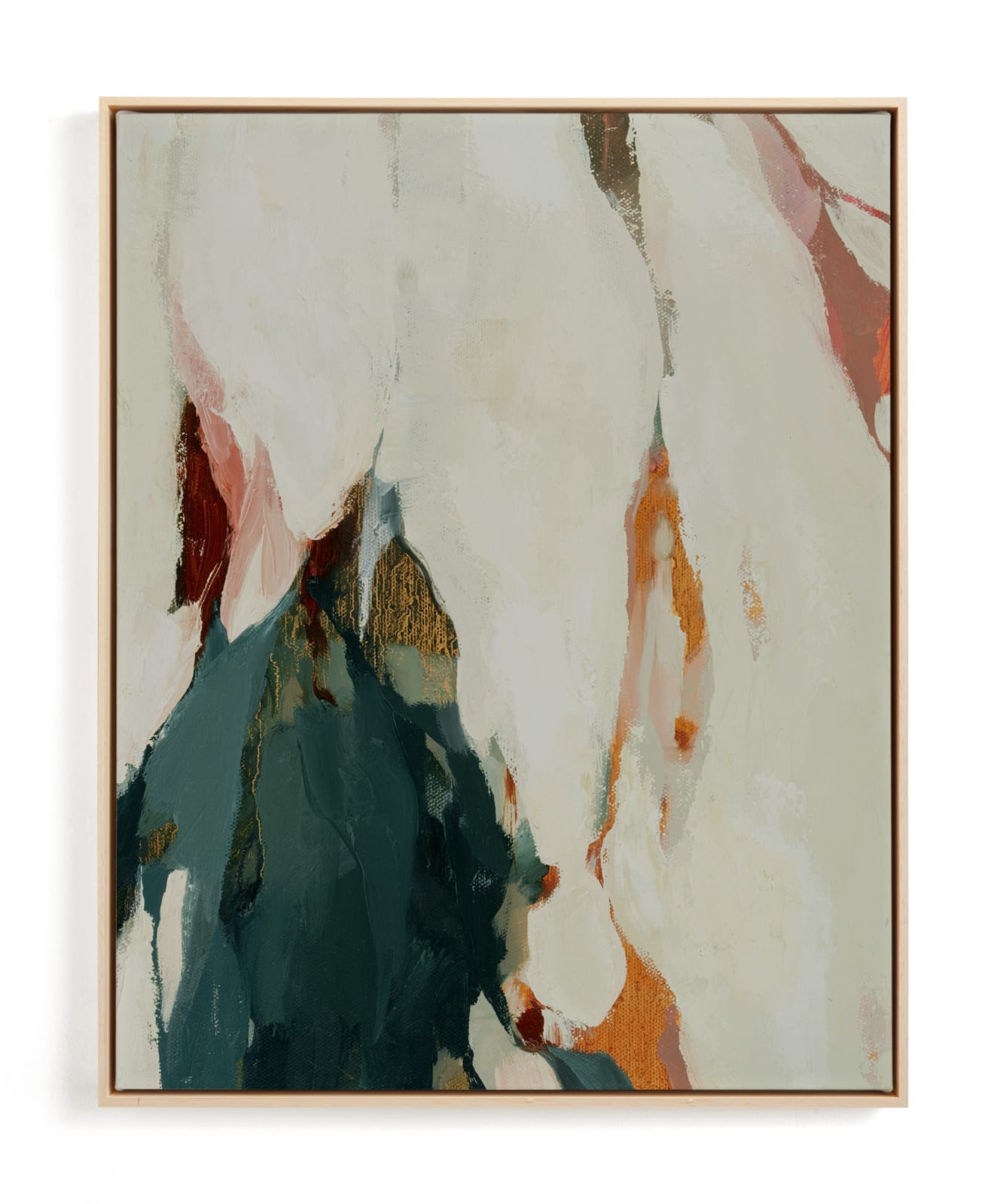 Winter Thaw No. 1, 24"x30", Canvas, Natural Raw Wood Frame - Image 0