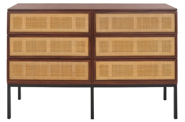 Zadie 6 Drawer Rattan Dresser - Image 0