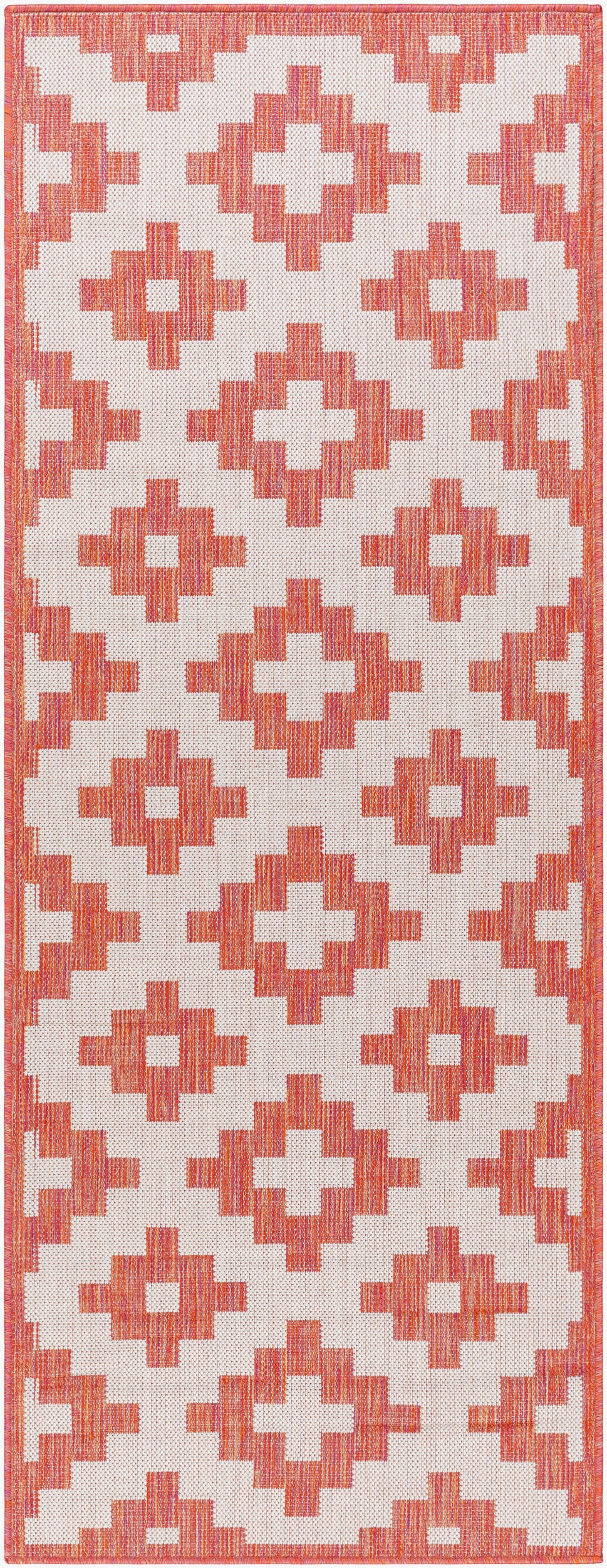Long Beach Beige Outdoor 2'7" x 7'3" Machine Woven Rug - Image 0