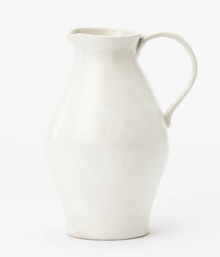White Ceramic Pitcher - Image 0