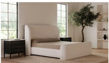 Sophia King Storage Bed Cream - Image 1