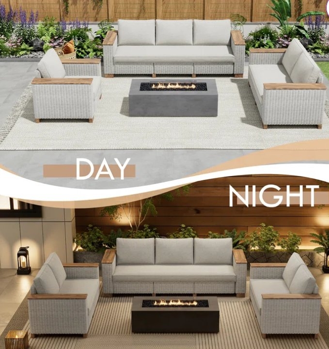 Akosh 6 Piece Sofa Seating Group with Cushions  Akosh 6 Piece Sofa Seating Group with Cushions  Akosh 6 Piece Sofa Seating Group with Cushions  Akosh 6 Piece Sofa Seating Group with Cushions  Akosh 6 Piece Sofa Seating Group with Cushions  Akosh 6 Piece S - Image 1