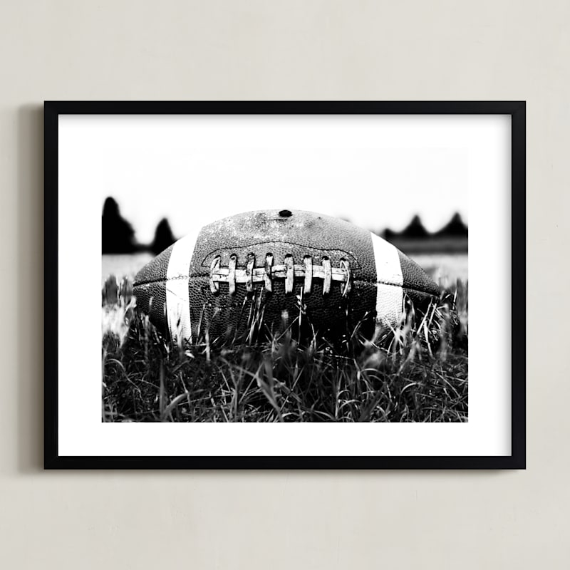 The Grit of the Game, 24" x 18", Rich Black Wood Frame, White Border - Image 0